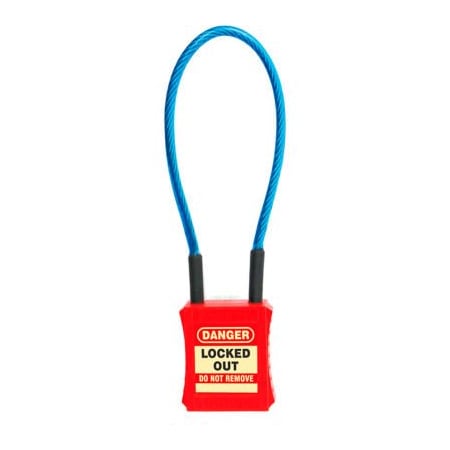 Zing ZING Cable Lockout Safety Padlock, 1 Ft Cable, 7319 7319